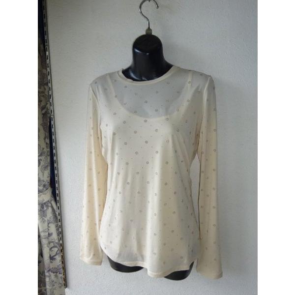 AGUZZE ビーズデザイン キャミソール付カットソー ヴァニラ MaxMara STUDIO