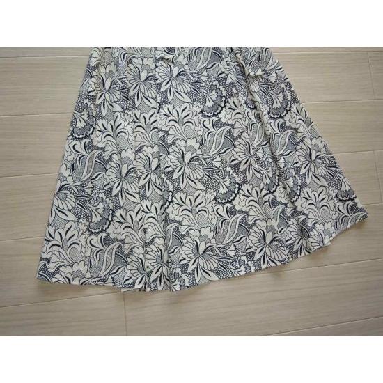 MAXMARA WEEKEND LINE FILIPPO コットンプリント ラップスカート 白/黒  