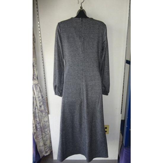 MaxMara WEEKEND グレー系チェック 長袖膝丈ワンピース