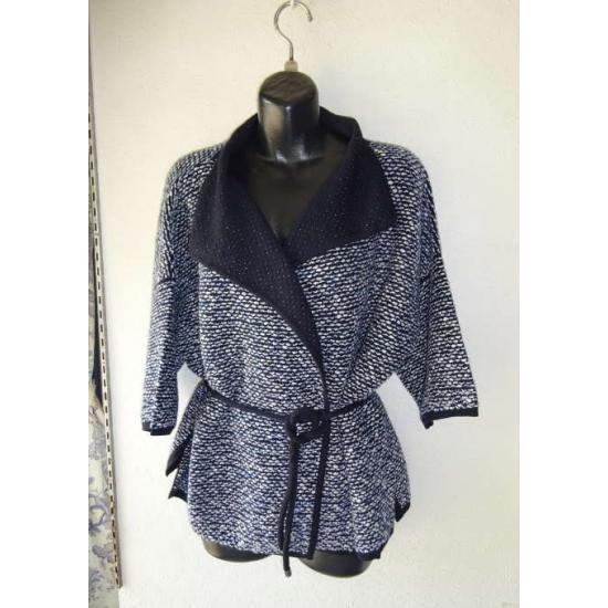 GIRONE-02 スカーフカラー ツィードカーディガン ミックスブルー MaxMara ファーストライン