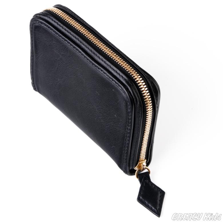 SHM LEATHER WALLET MIDDLE [PLAIN]｜greasykids｜05