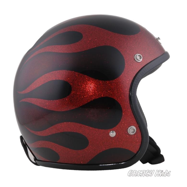 ジェットヘルメット バイク AVENGER HELMETS “FLAMES RED