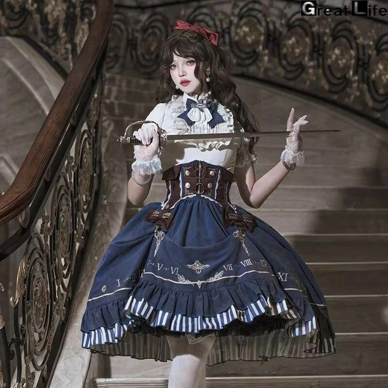 ロリータ ロリィタ ワンピース ネイビー ファッション ロリィタ
