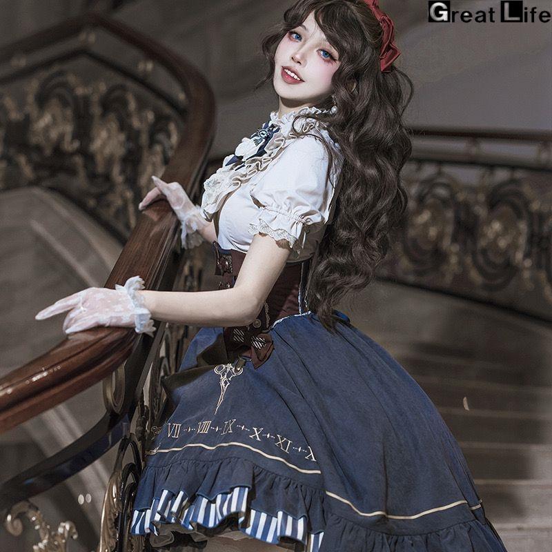 ロリータ ロリィタ ワンピース ネイビー ファッション ロリィタ