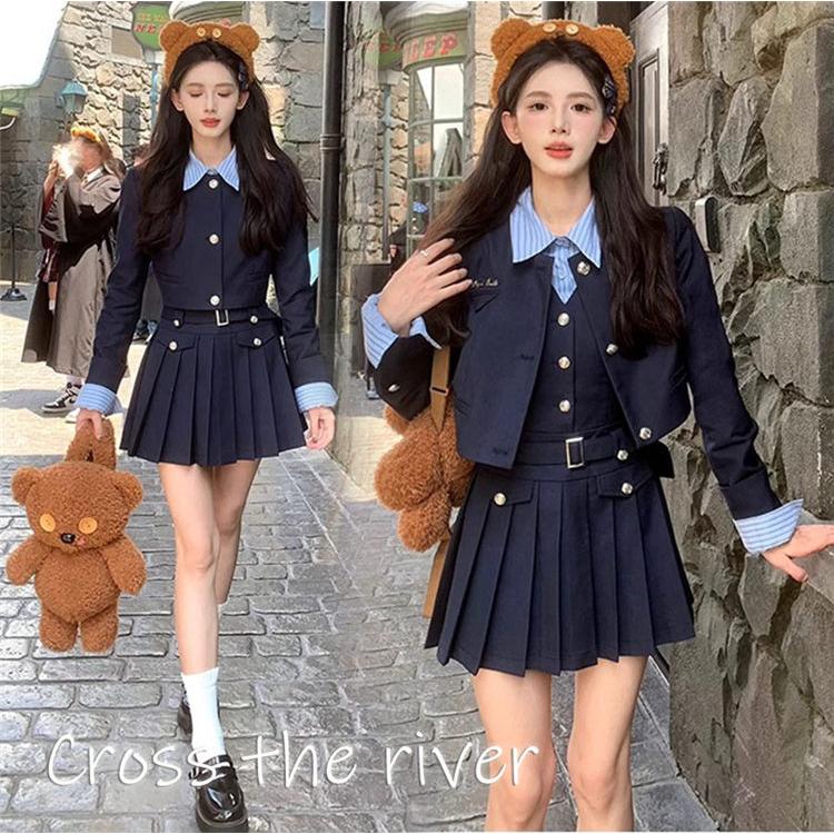 韓国 制服 卒業式 スーツ 女の子 150 160 なんちゃって制服 セット