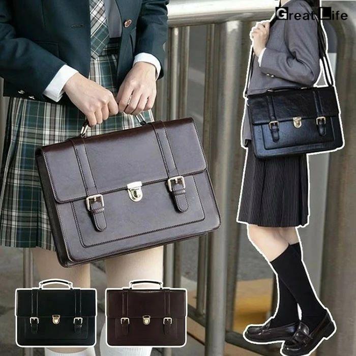 サッチェルバッグ 学生バッグ スクールバッグ jk JK スクエアバッグ