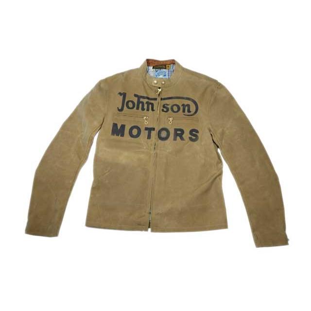 JOHNSON MOTORS ジョンソンモータース ワックスシングルライダースジャケット「ジョンソン38」セージ あすつく 2299