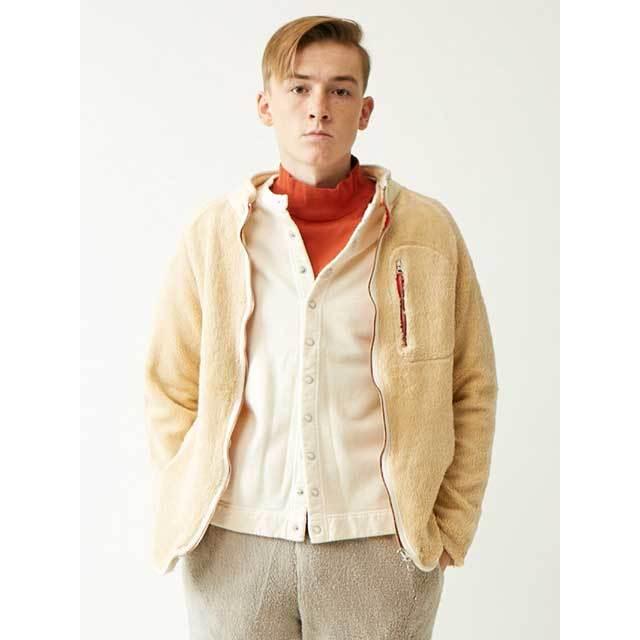 GOOD ON グッドオン メンズ長袖 ボアフリーダムジャケット アイボリー 
