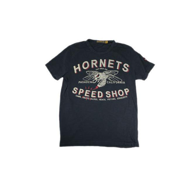 JOHNSON MOTORS ジョンソンモータース 半袖Tシャツ 「ホーネッツ」ヴィンテージブラック アメカジ バイカー あすつく 3205
