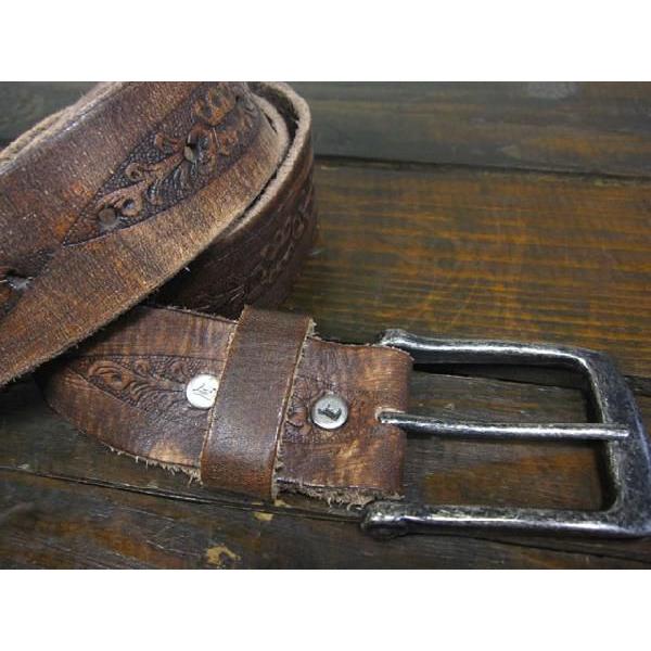 WILL LEATHER GOODS/ウィルレザーグッズ ヴィンテージレザーベルト「IZABELLA」 708グレイトブルー 通販