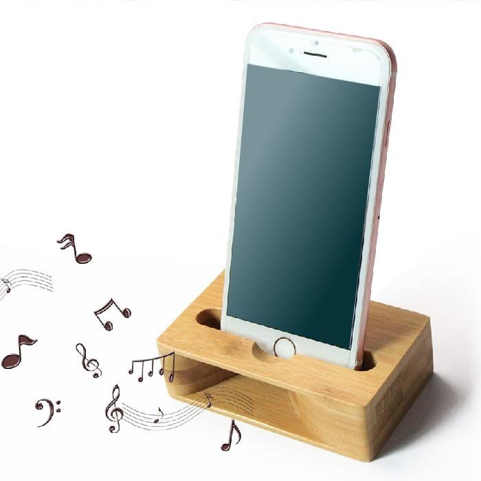 スマホ スピーカー 電源不要 置くだけ 木製 おしゃれ アイフォン Iphone アンドロイド 車 営業