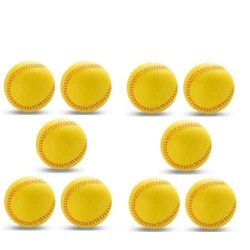 Greatful店ウレタンボール 野球 10個 練習 用 イエロー 直径 7cm 蛍光色 夜間でも目立つ バッティング トスバッティング キャッチボール トレーニング 春夏新作モデル