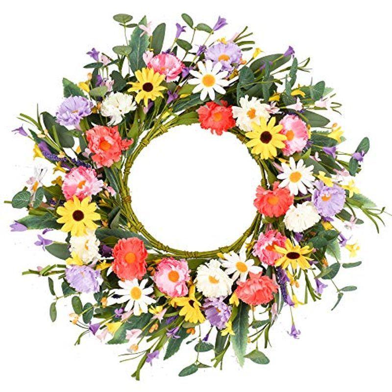 原価 造花 リース インチ パープル イエロー ホワイト ピンク フローラル リース 春夏 リース フロントドア リース ホームパーティー フ Greatseven 通販 Yahoo ショッピング オンラインストア販売済み Clinicaaldente Es