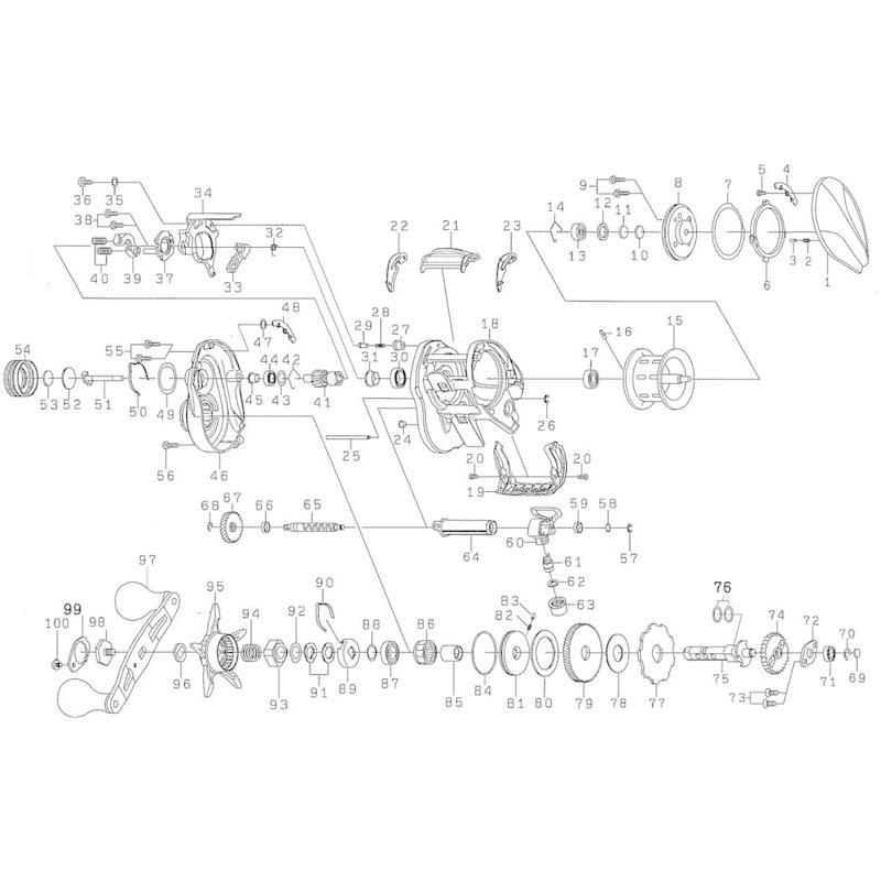 限定販売 純正パーツ リール ダイワ Daiwa 17 1h16 部品コード 97 部品番号 ハンドル 4 9l Rm Tw 紅牙 ベイトリールパーツ Www Akken Fr