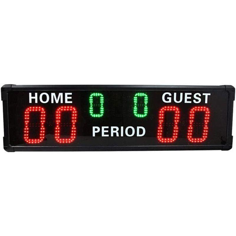 多機能スポーツタイマー デジタル フットボールの試合スコアボード6 LED電子スコアボード屋内バスケットボール フィットネス 教室 自宅 (