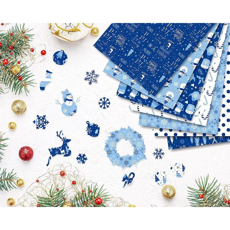 新作ウエア Whaline 12デザイン ホワ 紙 光沢パターン 熊 冬 雪だるま スノーフレーク 60枚 A5サイズ クリスマスパターンペーパーセット その他ノート 紙製品 Teambody Ir