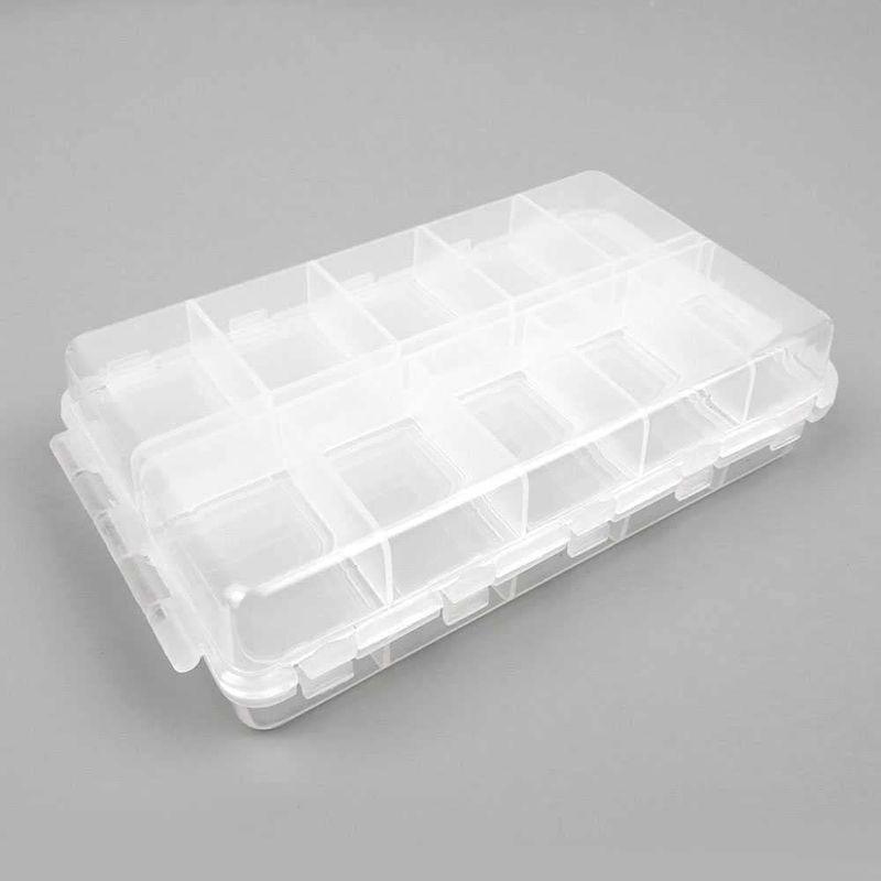 クリアビーズタックルボックス013釣りルアージュエリーネイルアートパーツSmall表示プラスチック透明ケースストレージオーガナイザーコンテナ