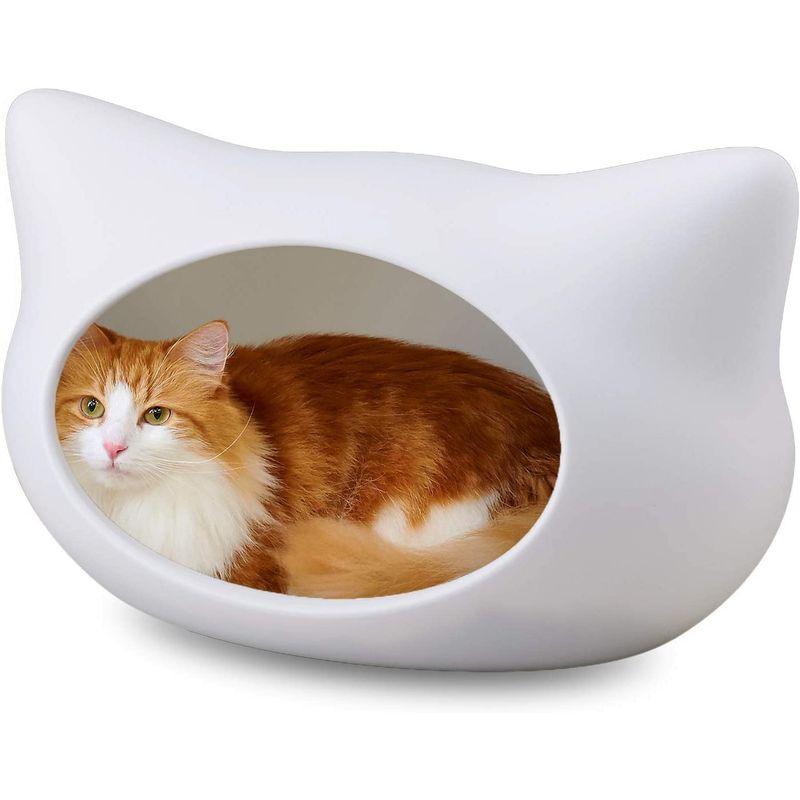 OFT ねころん しろ 猫顔モチーフ ドーム型ベッド ファーマット付き ホワイト 猫 OFT ねころん しろ 猫顔モチーフ ドーム型ベッド ファーマット付き ホワイト 猫 　
