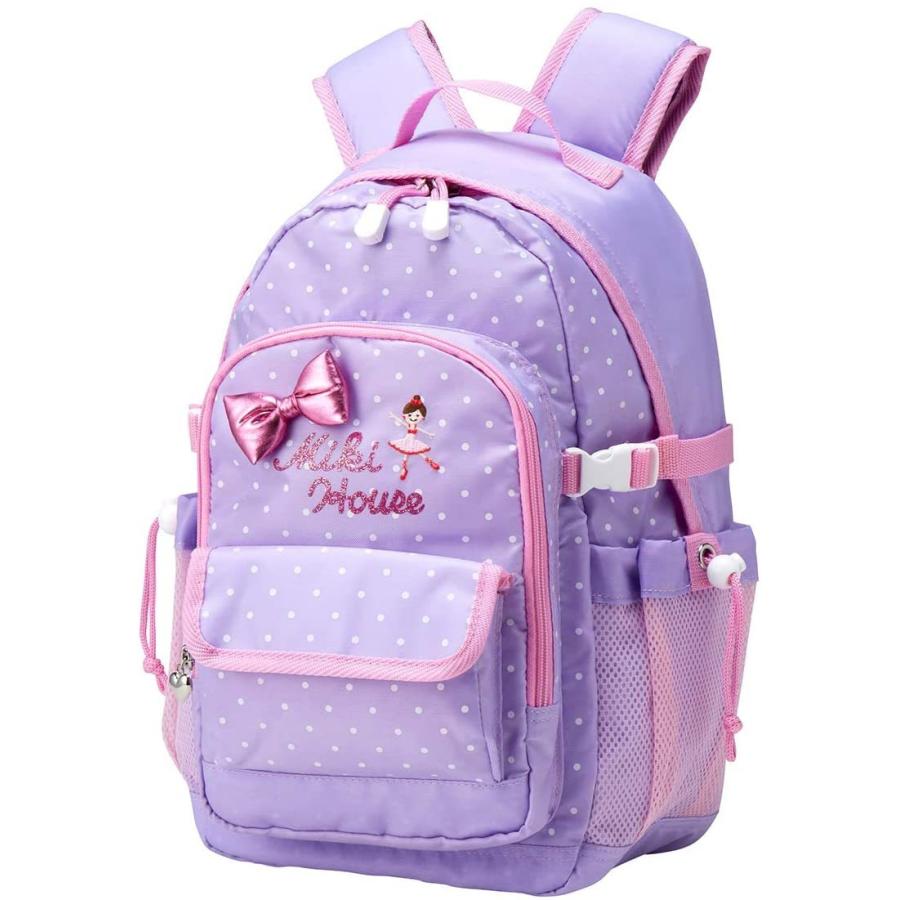 海外正規品 ミキハウス リュック 13 08 563 女の子 キッズ 子ども リュックサック かばん バッグ ベビー パープル 高質で安価 Lplusl Linear De