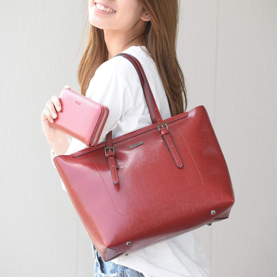 コンビニ受取対応商品 バルコス セット商品 シャイニング レザー トートバッグ And 財布 セット レディース Onesize ラウンドファスナー Bordeaux Greatvalue Yahoo ショッピング店 通販 Yahoo ショッピング 第1位獲得 Www
