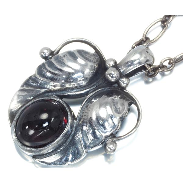 Georg Jensen ジョージジェンセン ネックレス ガーネット ヘリテージ 