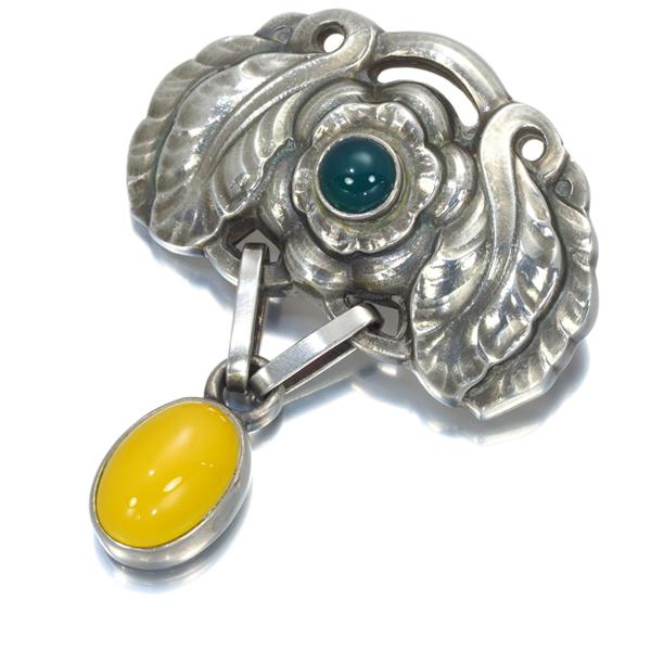 希少】GEORG JENSEN 2008 ヘリテージ ブローチ 925S