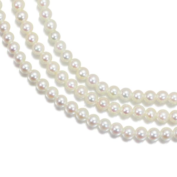 ミキモト ネックレス アコヤ真珠 ベビーパール 2.4-2.8mm 3連  
