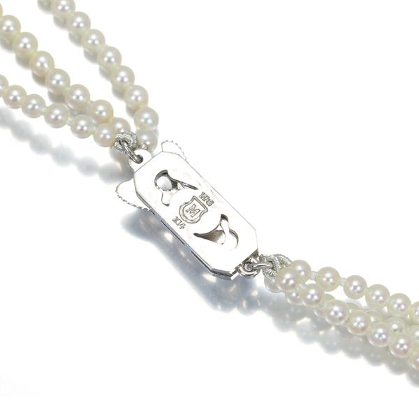 ミキモト ネックレス アコヤ真珠 ベビーパール 2.4-2.8mm 3連  