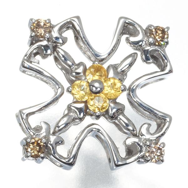 笠原真寿美 ペンダントトップ イエローサファイア ダイヤ ダイヤモンド