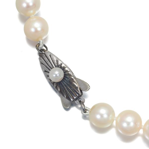 MIKIMOTO ミキモト ネックレス パール 真珠 6.5-7.0mm シルバー 袋 BLJ 