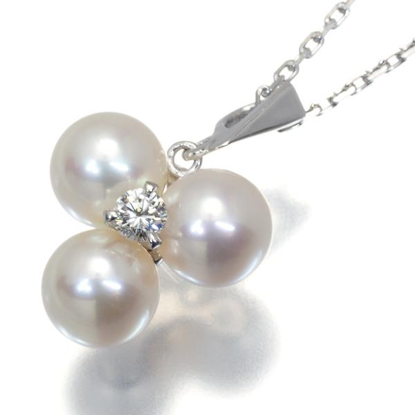ミキモト ネックレス アコヤパール 真珠 6.2mm ダイヤ K18WG BLJ 限界  