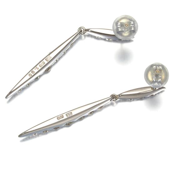 カシケイ ピアス ブラウンダイヤ 1.00ct ネイキッド K18BG/WG BLJ 限界 