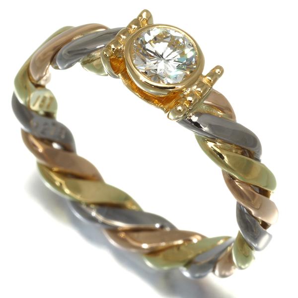 Christian Dior ディオール リング ダイヤ 0.278ct スリーカラー Christian Dior ディオール リング ダイヤ 0.278ct スリーカラー