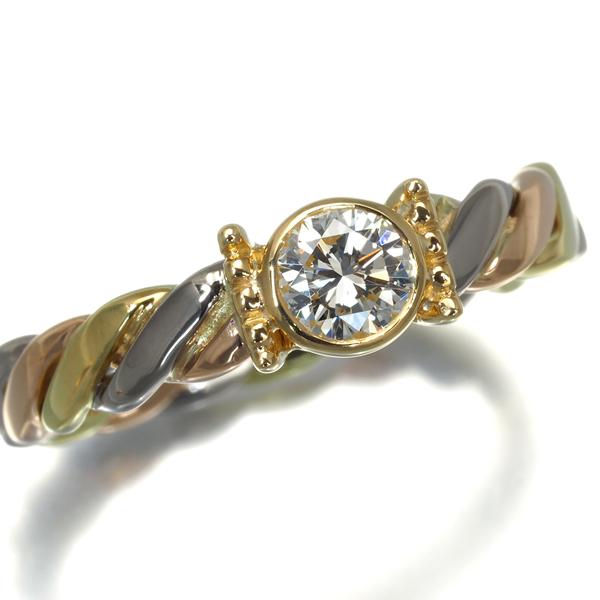 Christian Dior ディオール リング ダイヤ 0.278ct スリーカラー Christian Dior ディオール リング ダイヤ 0.278ct スリーカラー