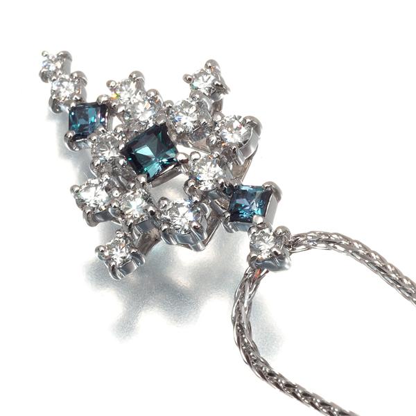 アレキサンドライト 0.29ct ダイヤ 0.45ct  ネックレス Pt900/Pt850 ソーティングGENJ｜greeber01｜04