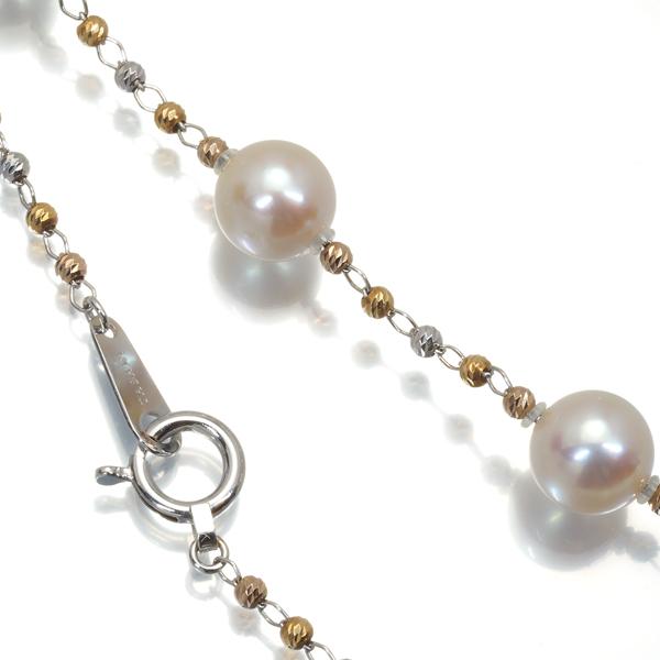 アコヤ真珠7.5〜7.0mm ロングネックレス&イヤリング6.6mm