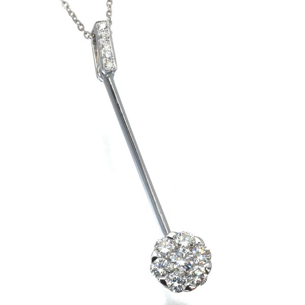 コロネット ネックレス ダイヤ 0.33ct スウィング K18WG BLJ/GENJ 限界  