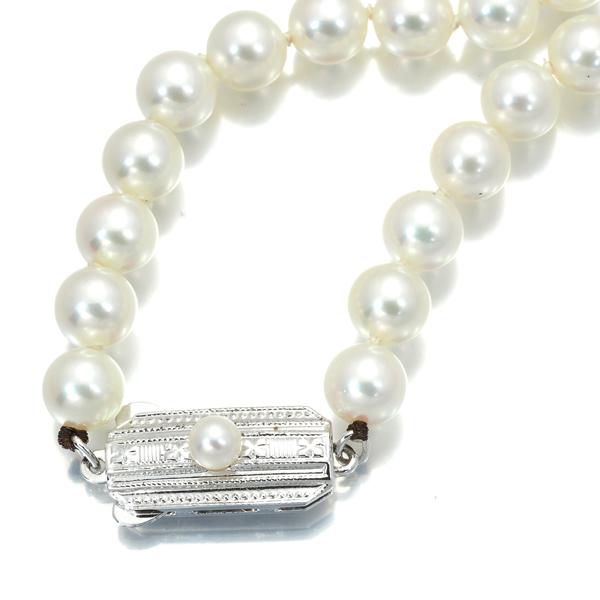 極美品 テリ最強 アコヤ真珠 ネックレス 約6.0-6.5mm ラウンド 鑑別書