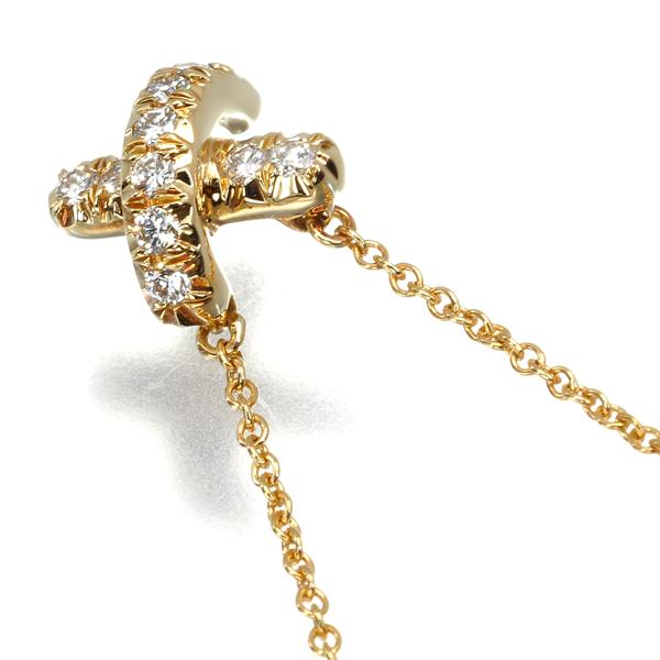 ティファニー ネックレス ダイヤ クロスステッチ K18YG BLJ 限界値下げ  