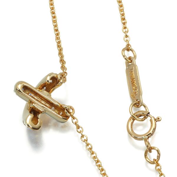 ティファニー ネックレス ダイヤ クロスステッチ K18YG BLJ 限界値下げ  