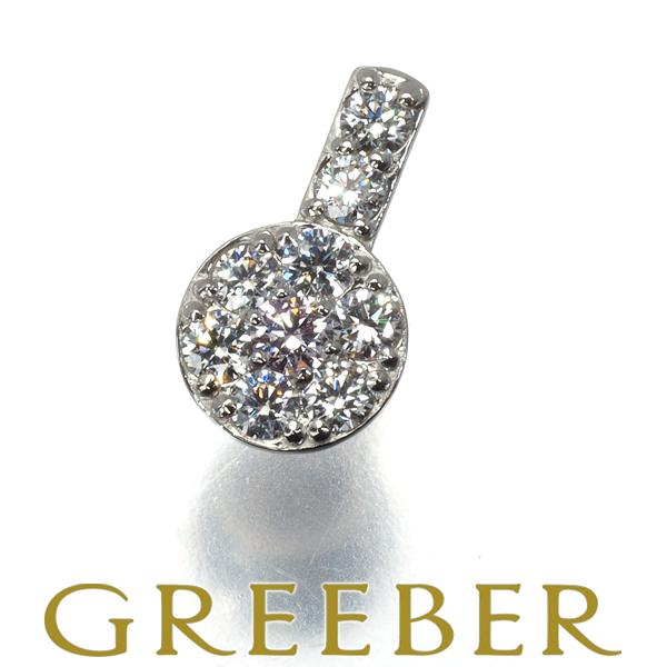 QVC ペンダントトップ ピンク&クリアダイヤ サークル 0.21ct Pt950  