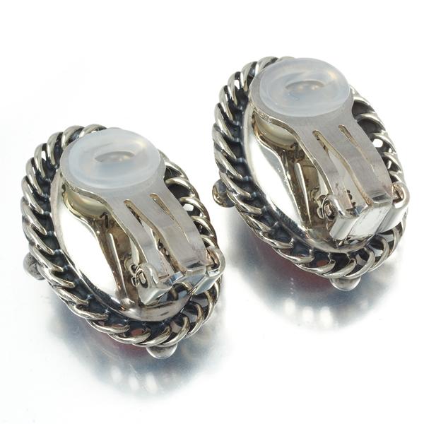 ジョージジェンセン イヤリング 琥珀 ヘリテージ 1995 シルバー 925  