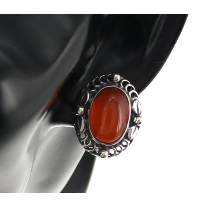 ジョージジェンセン イヤリング 琥珀 ヘリテージ 1995 シルバー 925  