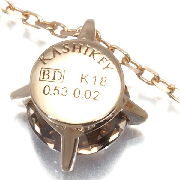 カシケイ ネックレス ダイヤ 0.53ct ソリティア K18PG BLJ 大幅値下げ 