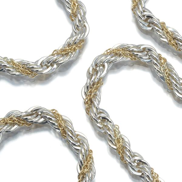 Tiffany ツイストロープ コンビチェーン ネックレス