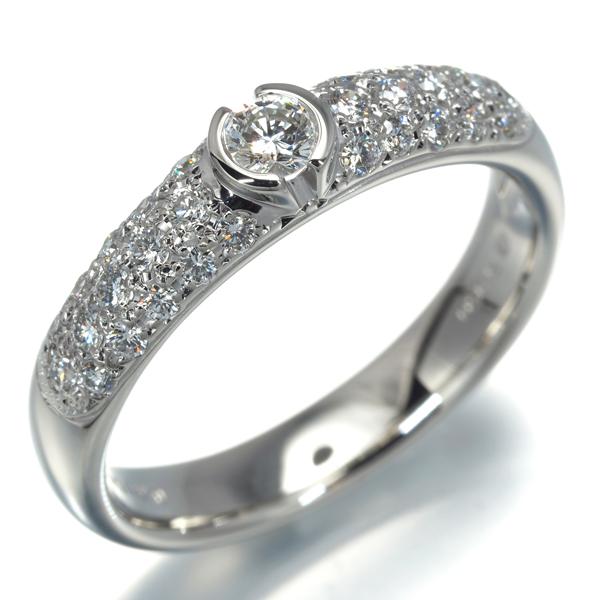 MIKIMOTO ミキモト リング ダイヤ 0.40ct パヴェ 13号 Pt950 Diamond  