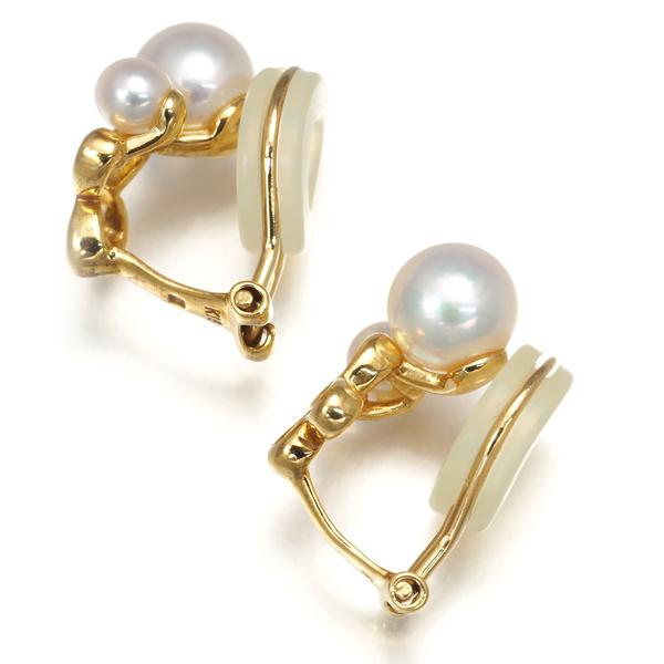 ミキモトペルリータ イヤリング パール アコヤ真珠 3.8-6.0mm K18YG  