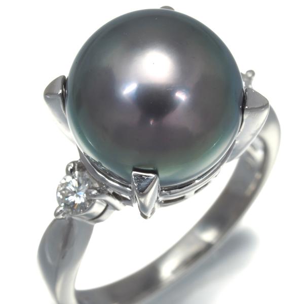 TASAKI タサキ リング ブラックパール 真珠 11.0mm ダイヤ  