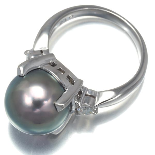 TASAKI タサキ リング ブラックパール 真珠 11.0mm ダイヤ  