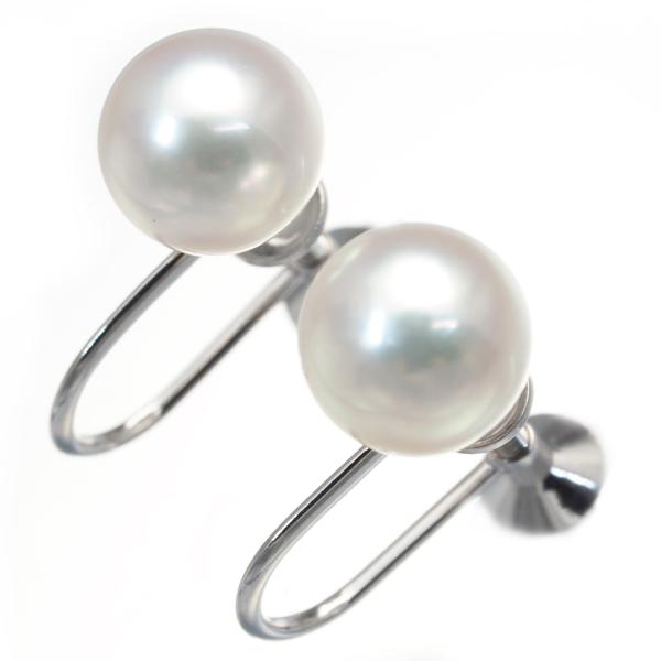 MIKIMOTO ミキモト イヤリング パール アコヤ真珠 7.4mm K18WG BLJ 